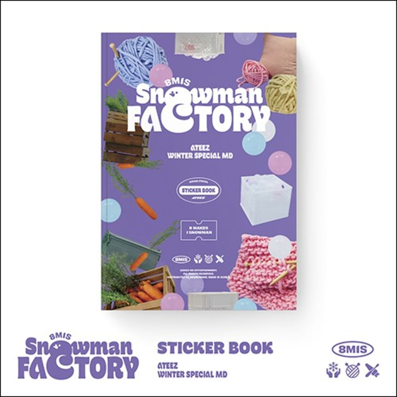 에이티즈(ATEEZ) [SNOWMAN FACTORY] Official MD -  스티커북 STICKER BOOK