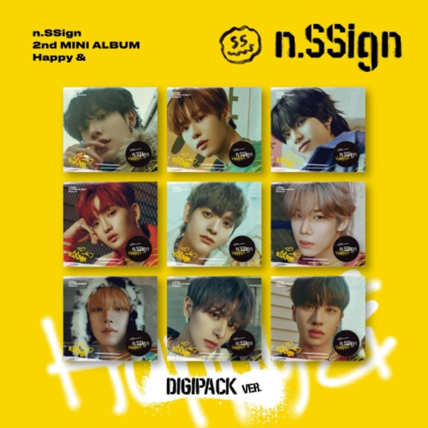 n.SSign (엔싸인) - 2nd MINI ALBUM [Happy &amp;] (Digipack ver.) (9종 세트)