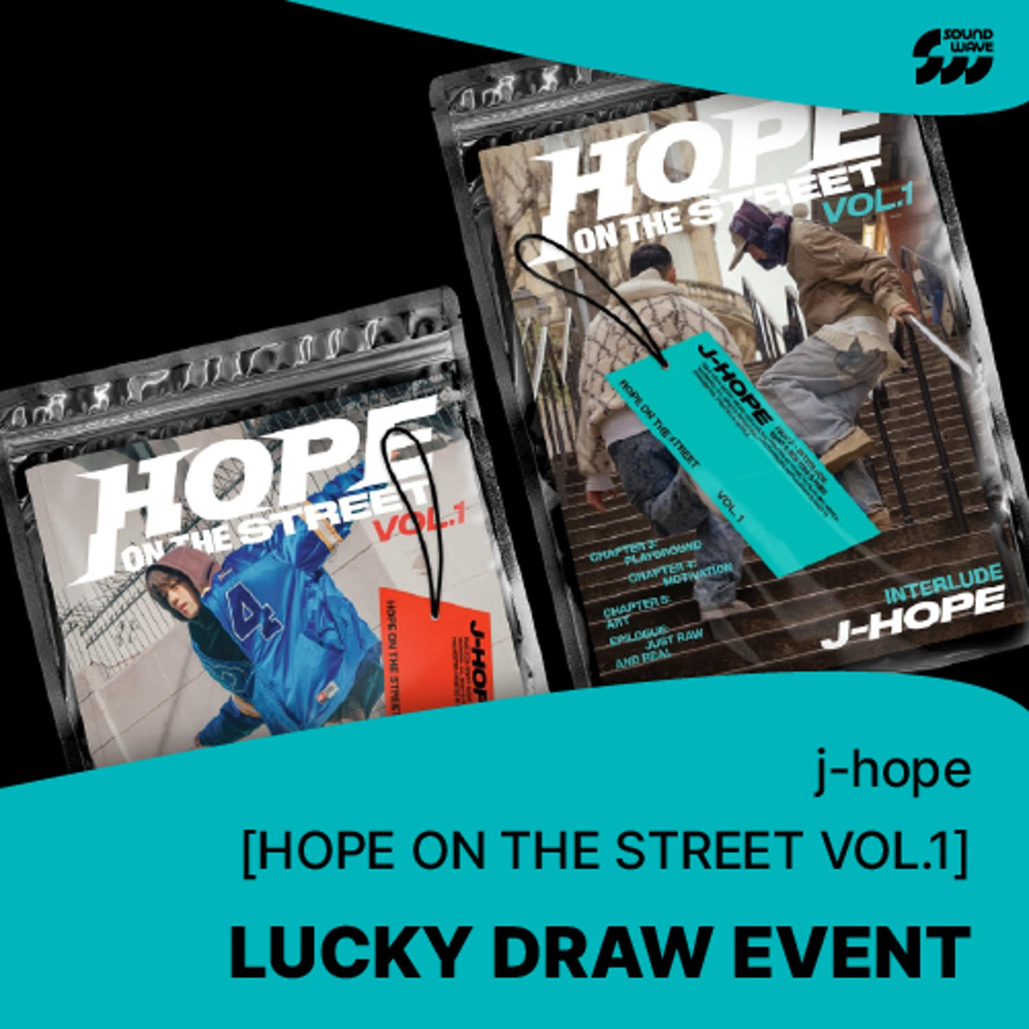 [럭키드로우] 제이홉(J-HOPE) - [HOPE ON THE STREET VOL.1] (랜덤) **앨범 세트(2장) 구매시 LUCKY DRAW 3회 참여