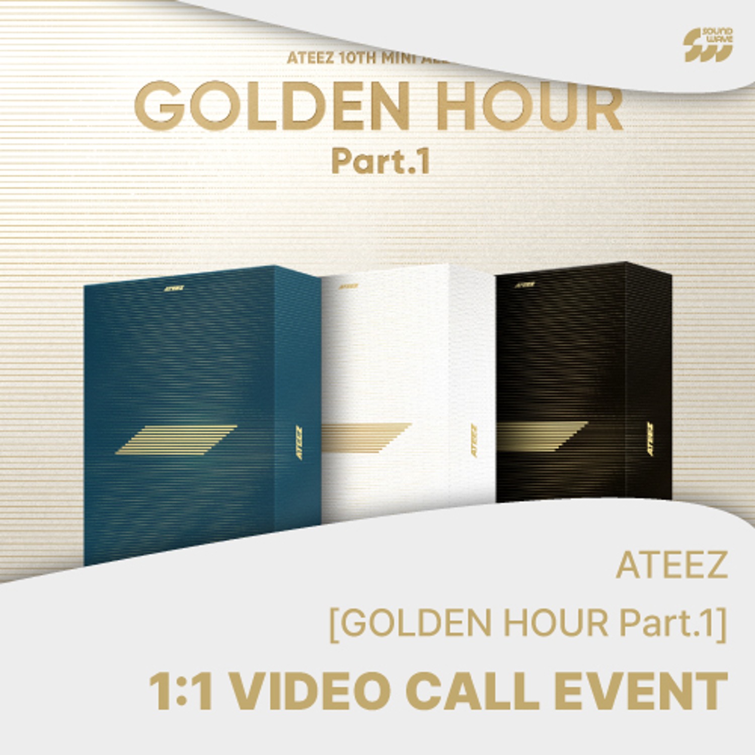 [0601 1:1영통] ATEEZ(에이티즈) - 미니 10집 [GOLDEN HOUR : Part.1] (랜덤) **사운드웨이브 단독 셀카 포토카드 8종 중 1종 랜덤 증정