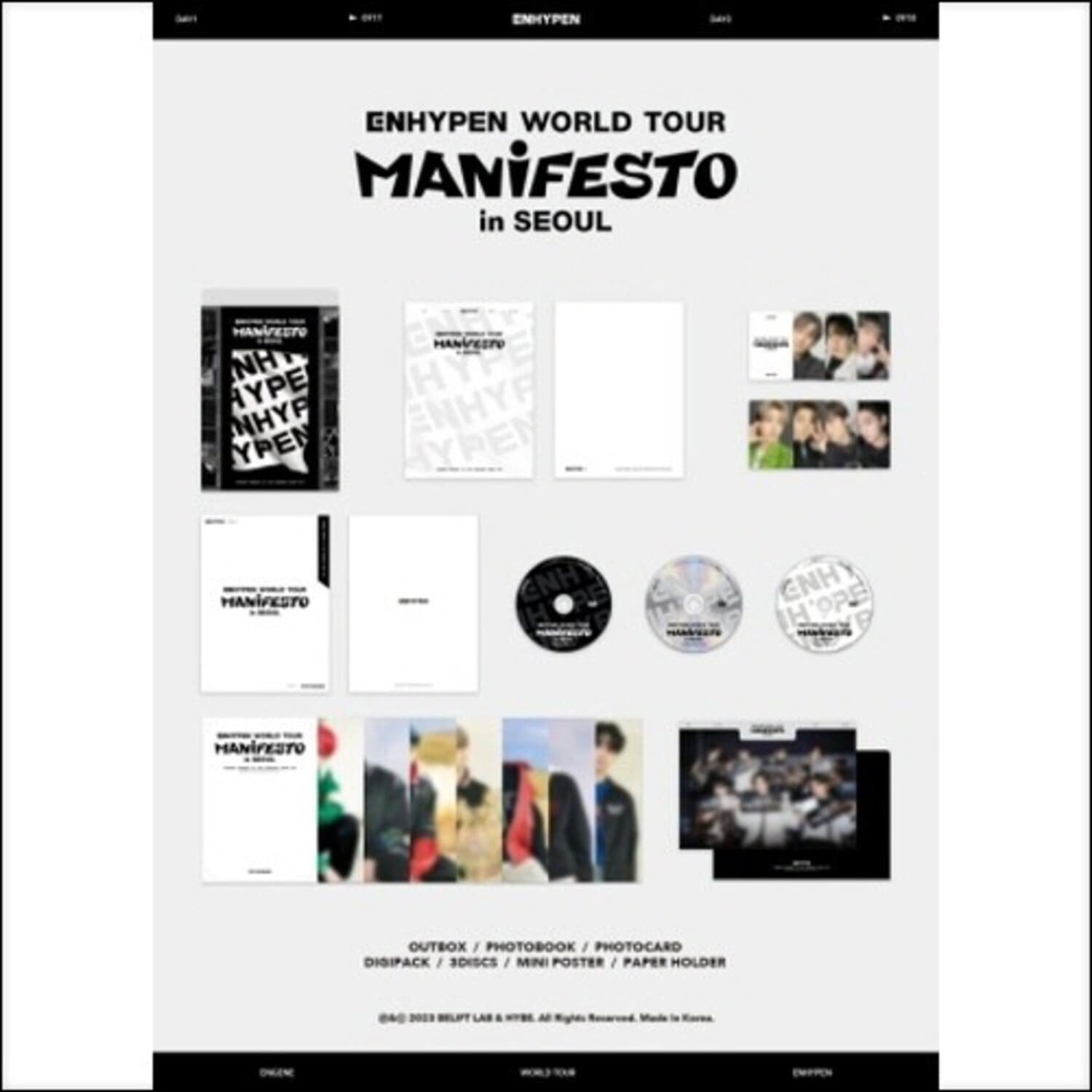 엔하이픈(ENHYPEN) - ENHYPEN WORLD TOUR [MANIFESTO] IN SEOUL (DVD)