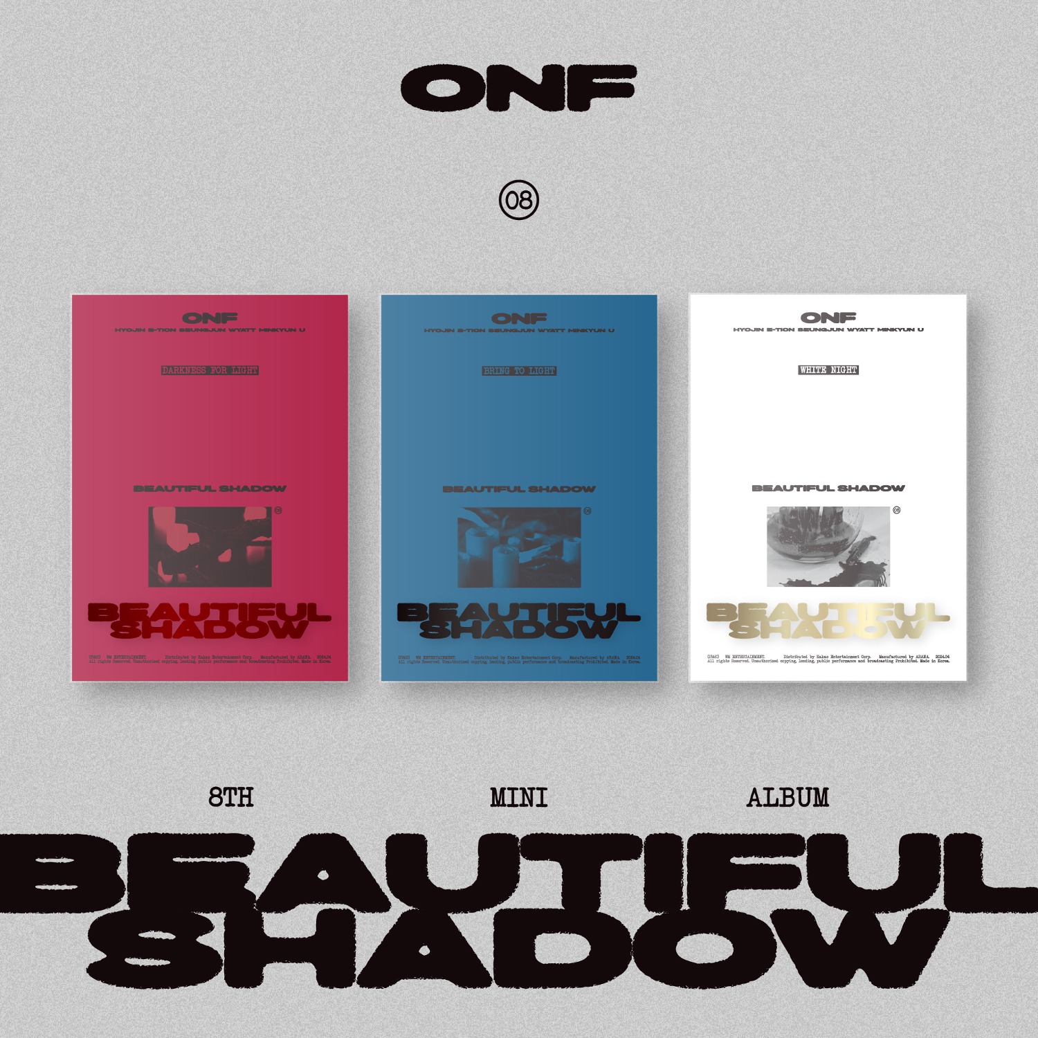 온앤오프(ONF) – 8TH MINI ALBUM [BEAUTIFUL SHADOW] (3종 중 1종 랜덤)
